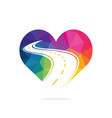 love road logo design vector image