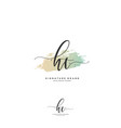 h t ht initial letter handwriting and signature vector image