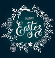 happy easter handwritten calligraphic vector image vector image