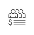 business partnership line outline icon vector image