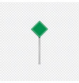 realistic green road sign with transparent vector image