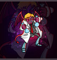 scary monster devil scientist vector image