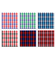 seamless checkered plaid pattern bundle 4 vector image