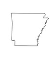 map of the us state arkansas vector image