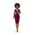 smiling black business lady vector image vector image