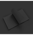 black blank magazine spread business mockup vector image