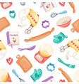 cartoon baking seamless pattern vector image
