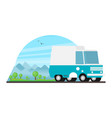 travel bus in flat style vector image