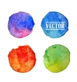 watercolor circles stains set isolated on white vector image