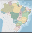 map of brazil vector image vector image