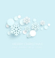 abstract papercraft snowflakes christmas vector image