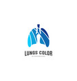 lungs with colorful logo health vector image