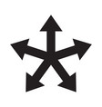 multiple arrow direction icon vector image vector image