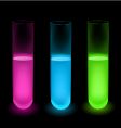 colorful fluid test tubes vector image vector image