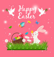 happy easter card template vector image vector image