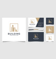 building logo design with modern concept city vector image