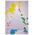 christmas tree applique background vector image vector image