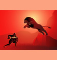 heracles or hercules fighting nemean lion vector image vector image