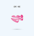 love and hug logo design templatewedding vector image