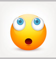 smiley with blue eyesemoticon yellow face vector image