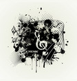 template grunge music poster for party rock vector image