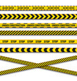 yellow and black barricade construction tape vector image
