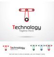 letter t technology logo template vector image