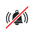 loud sound not allowed keep quiet red forbidden vector image vector image