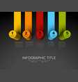 minimalistic five dark steps template vector image vector image