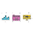 set music equalizer dj remote for playing vector image
