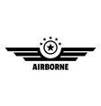 airborne logo simple style vector image