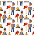 postman delivery man character courier vector image