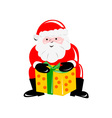 santa claus with gift vector image