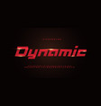 sport dynamic alphabet red italic geometric font vector image vector image