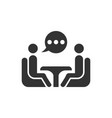 business consulting icon in flat style two people vector image