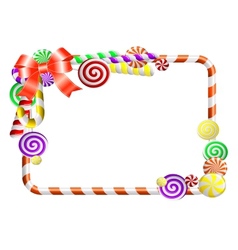 Sweet frame with colorful candies Royalty Free Vector Image