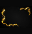 gold ribbon frame golden serpentine design vector image vector image