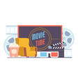 online movie theater concept tv screen vector image