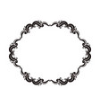 vintage baroque frame scroll floral ornament vector image