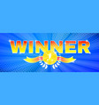 bright colors banner winner theme vector image vector image