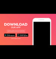 cellphone download app landing page smartphone vector image vector image