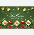 merry christmas and happy new year background vector image vector image