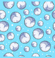 realistic snowballs seamless pattern vector image vector image
