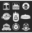 retro woodwork and carpentry logo set vector image