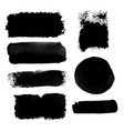 black brushstroke set2 vector image