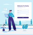 login ui ux design concept vector image vector image