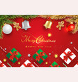 merry christmas and happy new year background vector image vector image