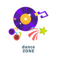 night party or dance music club icons vector image