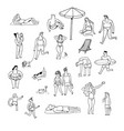 collection of hand drawn people vector image