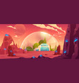 colonization planet space station bunker vector image
